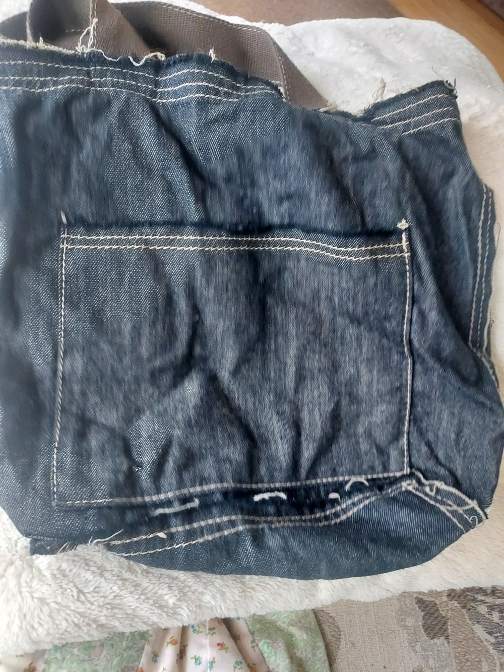 Thirty-One Dark Blue Men's Denim Jeans Tote Bag - Picture 2 of 2